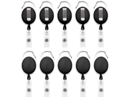 Suporte Para Crachá Com Cordão E Clipe, Conjunto Com 10 Unidades