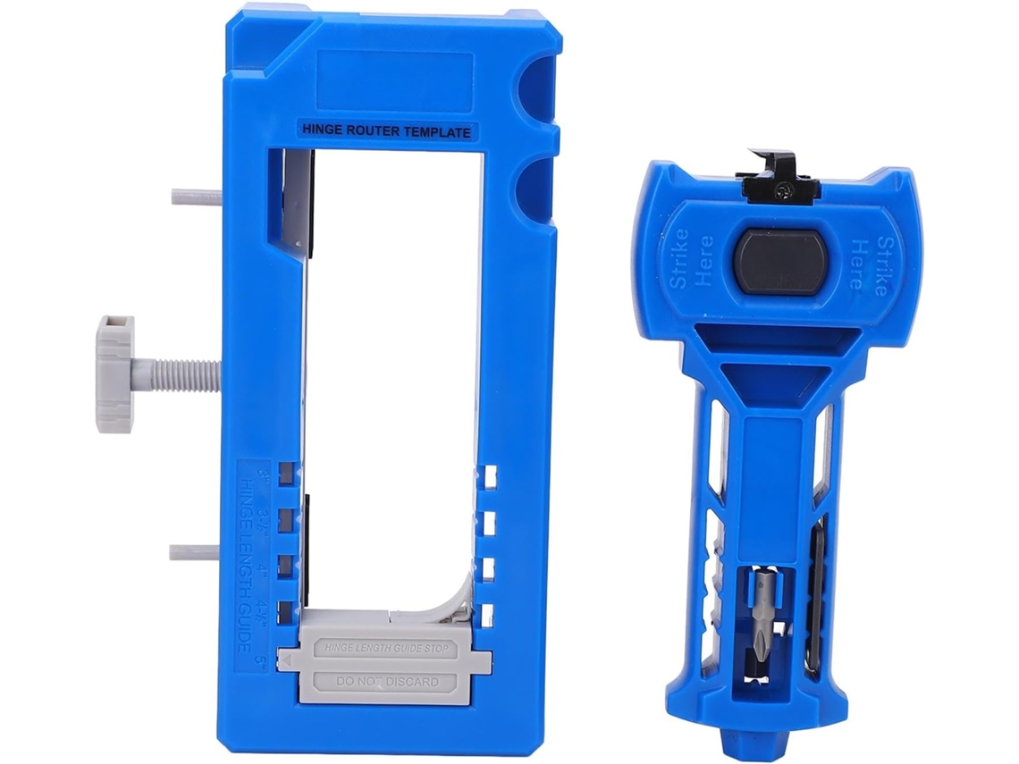 Kit Completo De Ferramentas Para Instalação Dobradiças E Trincos Portas Aramox Blue Sem Necessidade Martelo Precisa Com