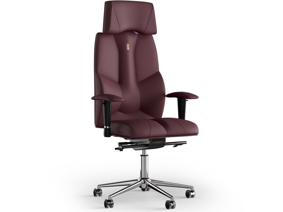 Cadeira de Escritório Ergonómica KULIK Business PU Couro (Bordo -130x50x50cm)