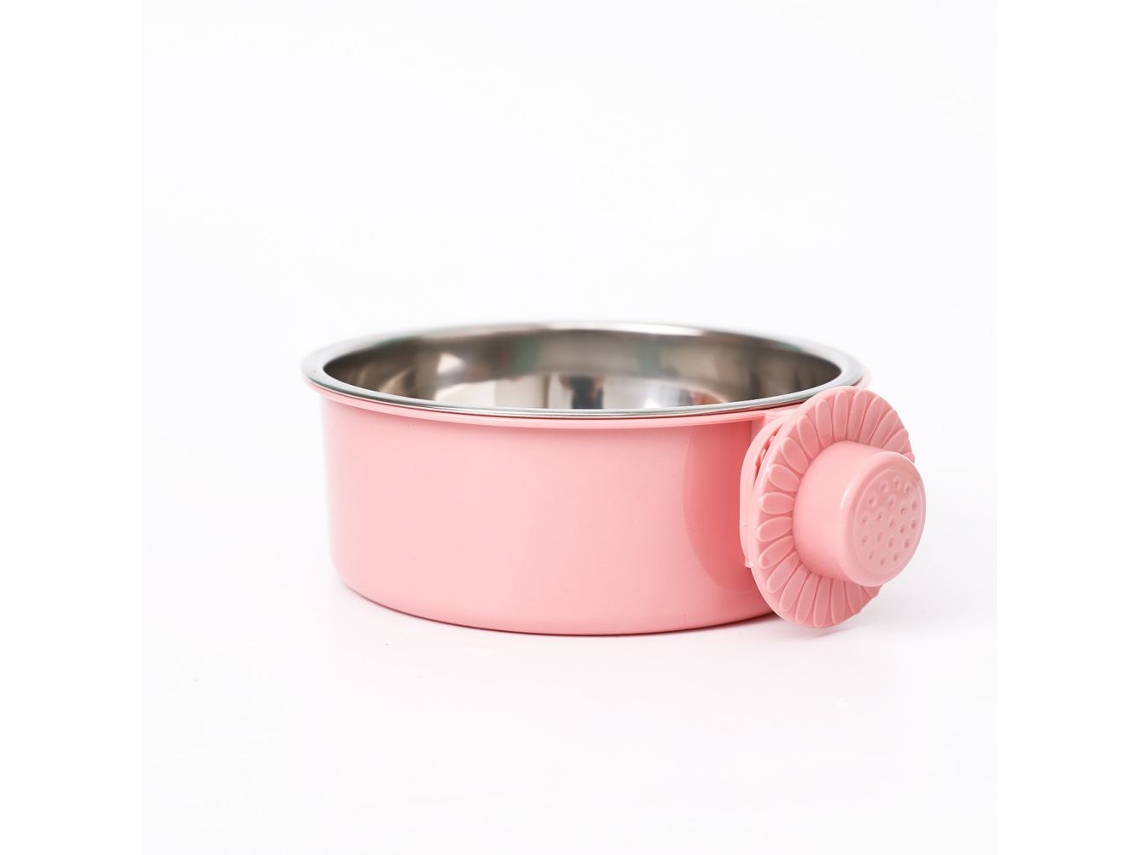 Tigelas Removíveis de Aço Inoxidável para Cães e Gatos, Cor Rosa AQUAFORGE