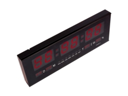 Reloj Digital Led Grande Con Alarma, Calendario, Pantalla Jumbo Y Temperatura De Pared