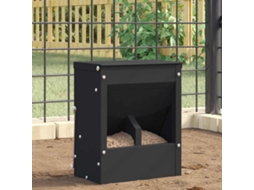 Vidaxl Comedouro Para Coelhos Preto 20 X 12,5 X 25 Cm 3 Kg