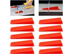 Lurelia Kit Nivelador De Ladrilhos, 4 Espaçadores E 100 Cunhas, Vermelho Para Piso E Parede