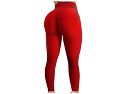 Leggings Levantamento De Bunda - Mais Novo De 2022 Tik Tok Leggings Econômico E Acessível Para Fitness E Atividade Diária Vermelho