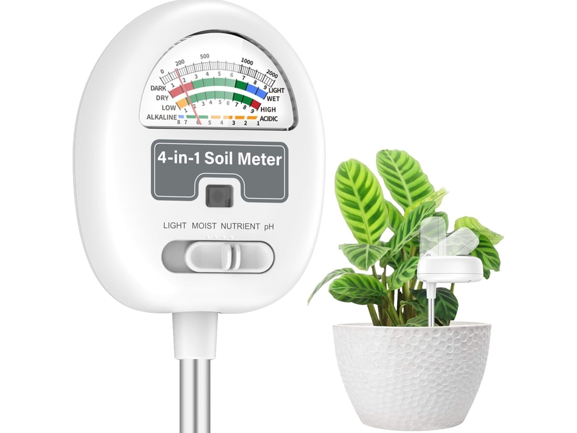 Medidor 4 Em 1 De Nutrientes E Ph Para Jardinagem E Plantas De Interior E Exterior
