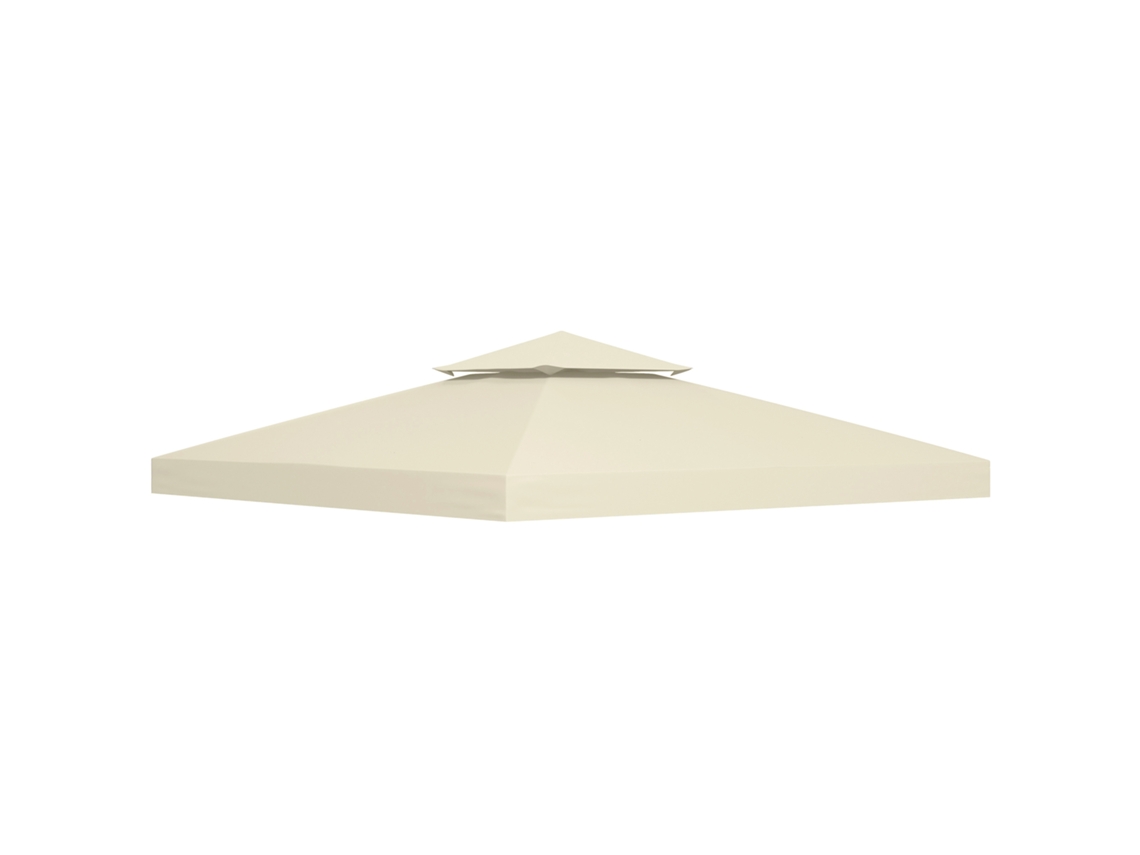 Cobertura 3x3m Branco Creme Poliéster Metal Substituição VOLTEDGE