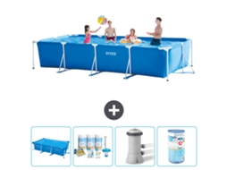 Intex Piscina Com Estrutura Retangular - 450x220x84 Cm - 5-peças S30244