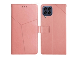 Capa De Couro Flip Horizontal Com Costura Y Para Samsung Galaxy M33
