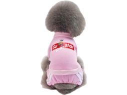 Casaco para cachorro, roupa de inverno, algodão, rosa P XIAOMOYU