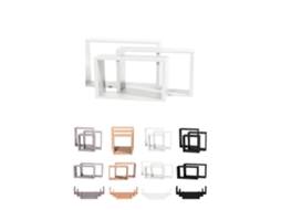 Estanterías De Pared - Baldas De Varios Niveles - Estantes Flotantes Con Fijación Invisible Blanco Diseño Rectangular
