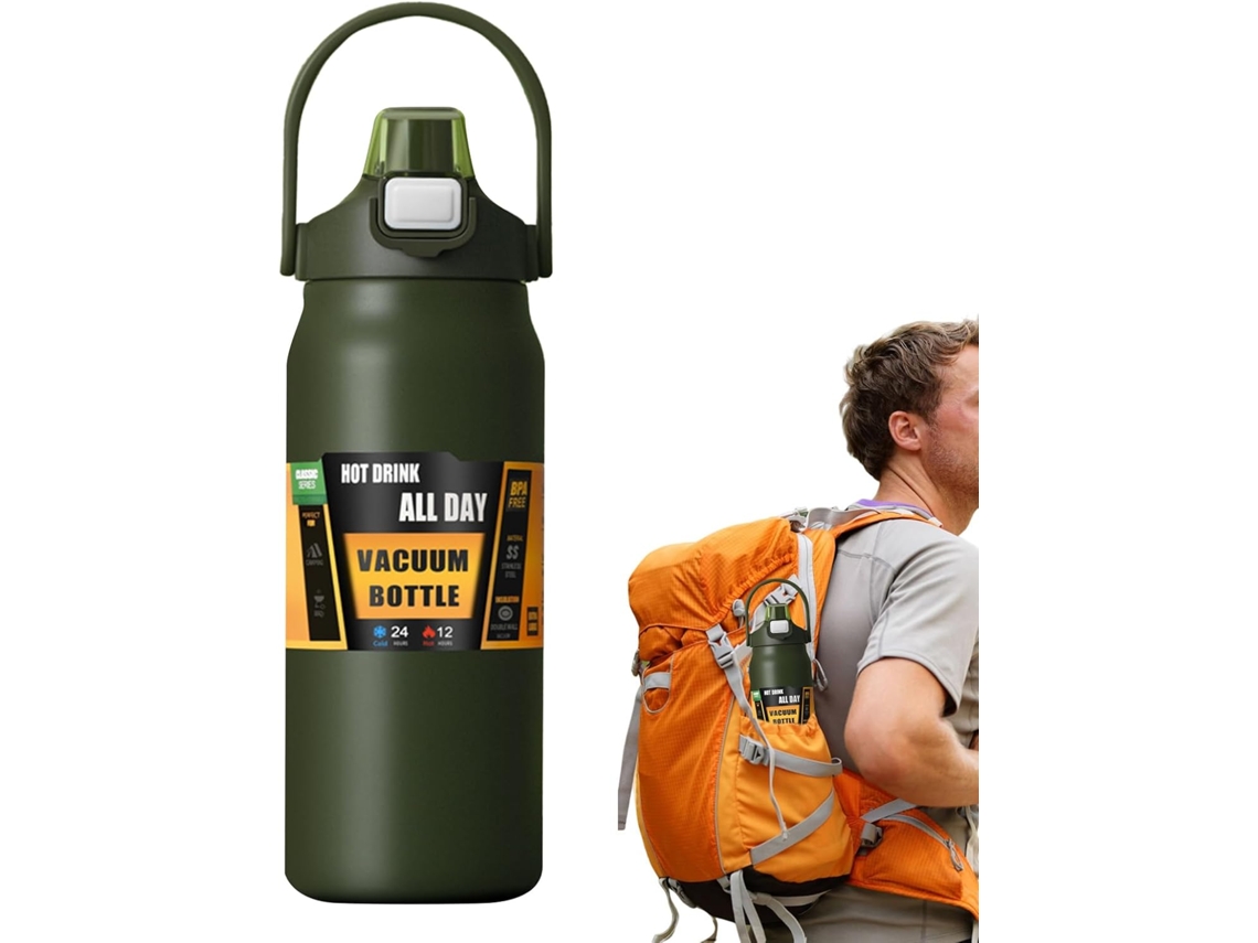 Garrafas Térmicas | Copo Térmico De Aço Inoxidável De 1500ml Com Canudo | Garrafa Térmica Para Mante Gokoco