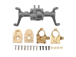 Mali conjunto de Cárter de Eixo Dianteiro com Copo de Direção Cnc para Carro Rc 1/24 Fms Xiaoqi Fcx24 em Metal Titânio