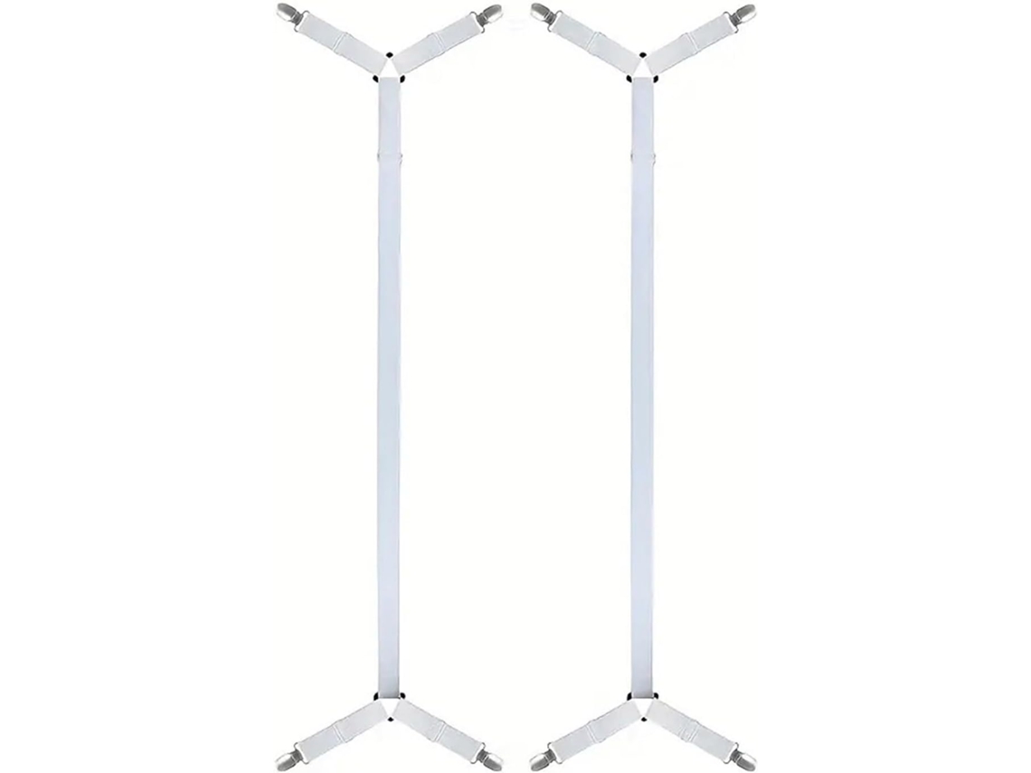Conjunto De 2 Prendedores Metal Para Tecido Que Fixam O Lençol Sem Danificá Lo Tensores Ajustáveis Qualquer Estrutura