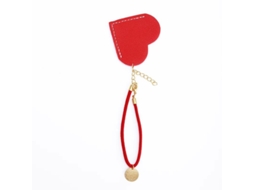 2026 linjou 2 Peças de Marcapáginas Pulseira de Couro Coração Vermelho, Clip Marcapáginas Bonito