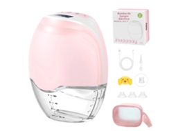 Bomba Tira leite Elétrica Portátil, Mãos livres, 3 Modos, 12 Velocidades de Vento, Design Silencioso. MDUG (rosa, 1 Unidade)