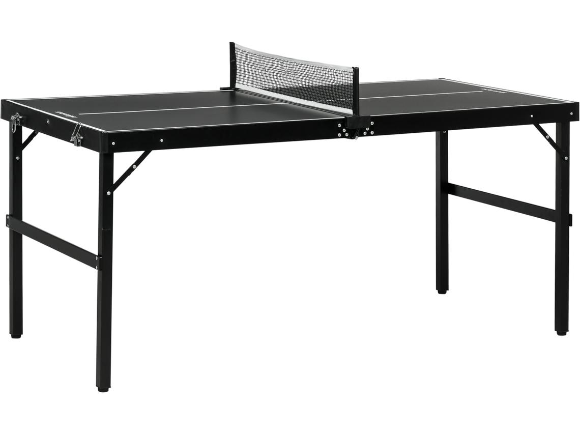 Mesa De Ping Pong Mdf E Alumínio Cor Preto 152x76x72 Cm Sportnow