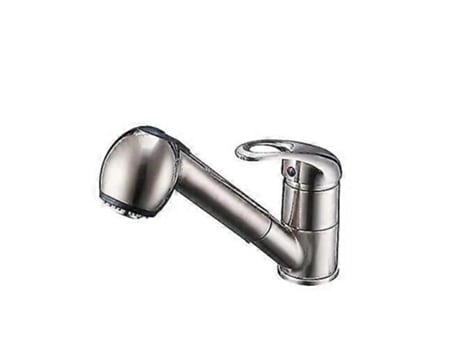 Torneira para pia de cozinha com montagem em vidro, drenável, misturador de água quente e fria, furo único, cobre. Digitallab