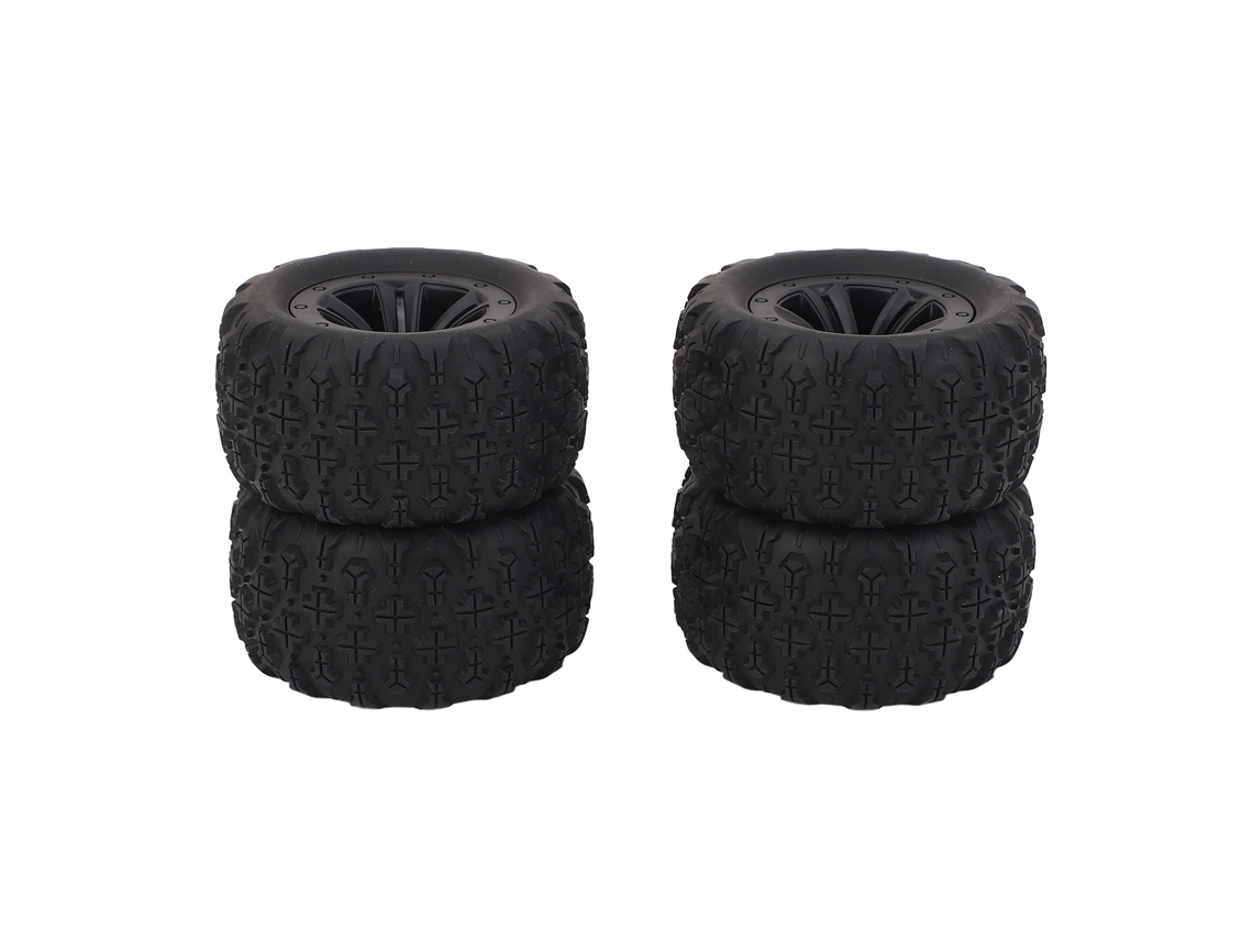 4 Pneus De Rc De Borracha Resistente A Desgaste Para Wltoys 144010 Scy 16101 Mjx Com Controle Aprimorado