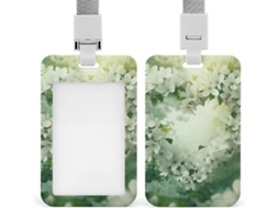 Porta Crachá Com Cordão Várias Flores Brancas, Porta Crachá, Porta Crachá, Capa Protetora Vertical Cartão