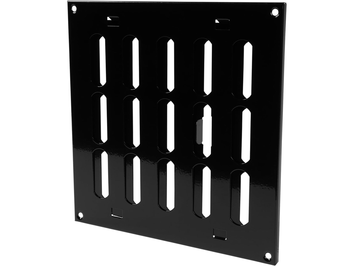 Grelha de ventilação AQUAFORGE ajustável, 20x20cm, para aquecimento, garagem, galpão