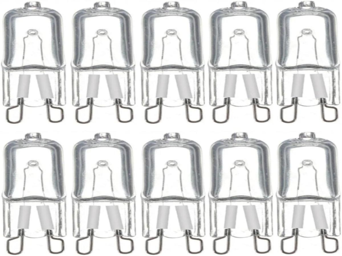 Lurelia Pack De 10 Lâmpadas Led G9 25w 230v Branca Quente, Sem Cintilação, Cápsula Transparente