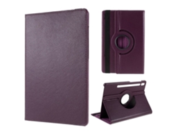 Capa Para Tablet Samsung Galaxy Tab S9/s8 Com Suporte Giratório - Roxa Com Elástico.