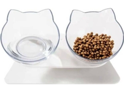 Tigela Inclinada para Água e Comida de Animais de Estimação, Ideal para Gatos e Cães de Pequeno Porte AQUAFORGE