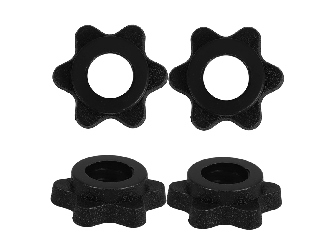 Conjunto De 4 Porcas Autotravantes Para Barras Levantamento Peso,