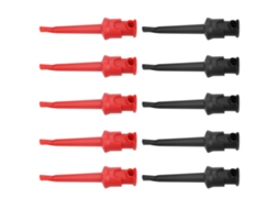 10pcs Gancho de Teste P5002 para Multímetro Smd Ic, Clip de Teste com Revestimento de Ouro, Preto e Vermelho
