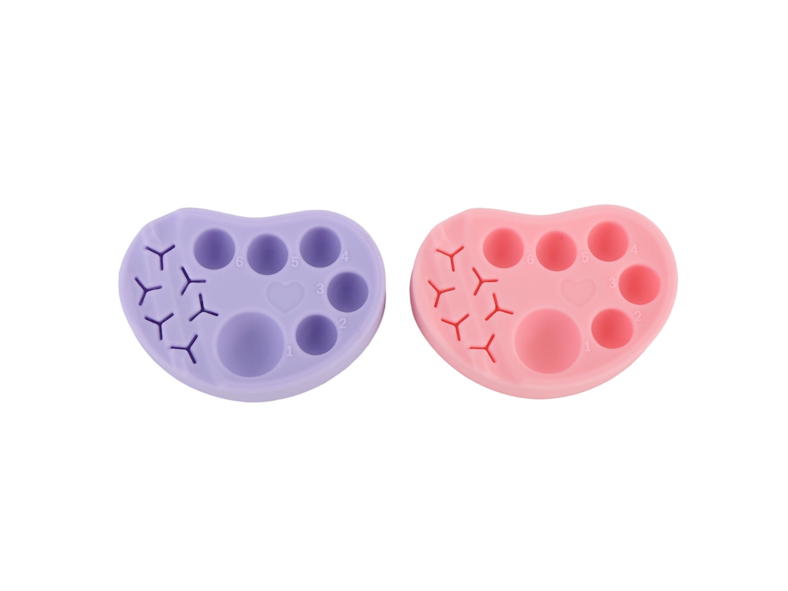 2 Peças Paleta De Elevação De Cílios Em Silicone Com 6 Compartimentos Ferramenta De Mistura Diy Para Lash Lift E Sobrancelha Lamination