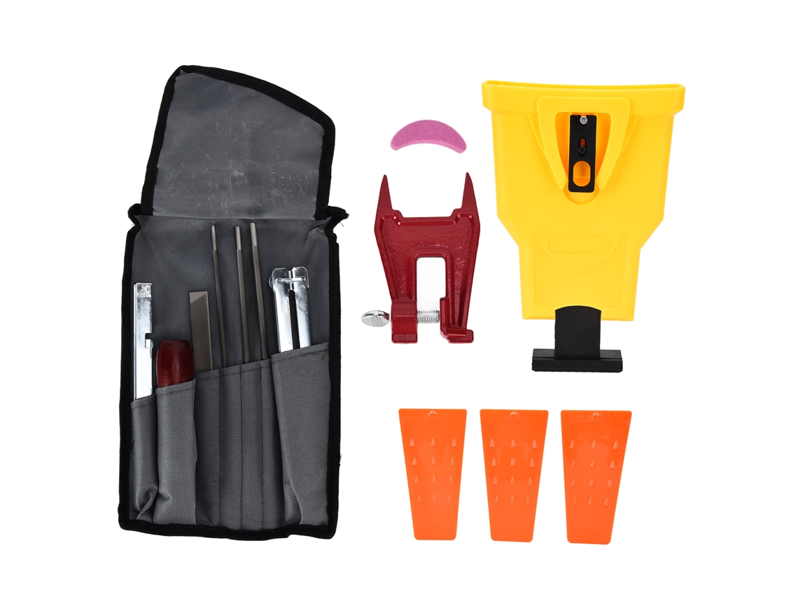 Kit De Afiador Para Motosserra Com Lixas De 5/32, 3/16 E 7/32 Polegadas E Ferramentas