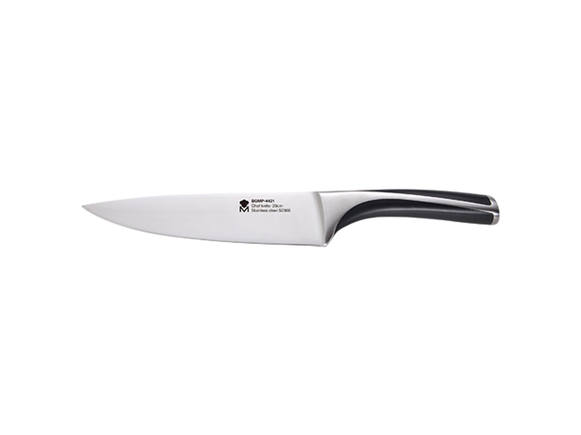 Faca de Chef MASTERPRO Elegance Preto Aço Inoxidável 20 Cm