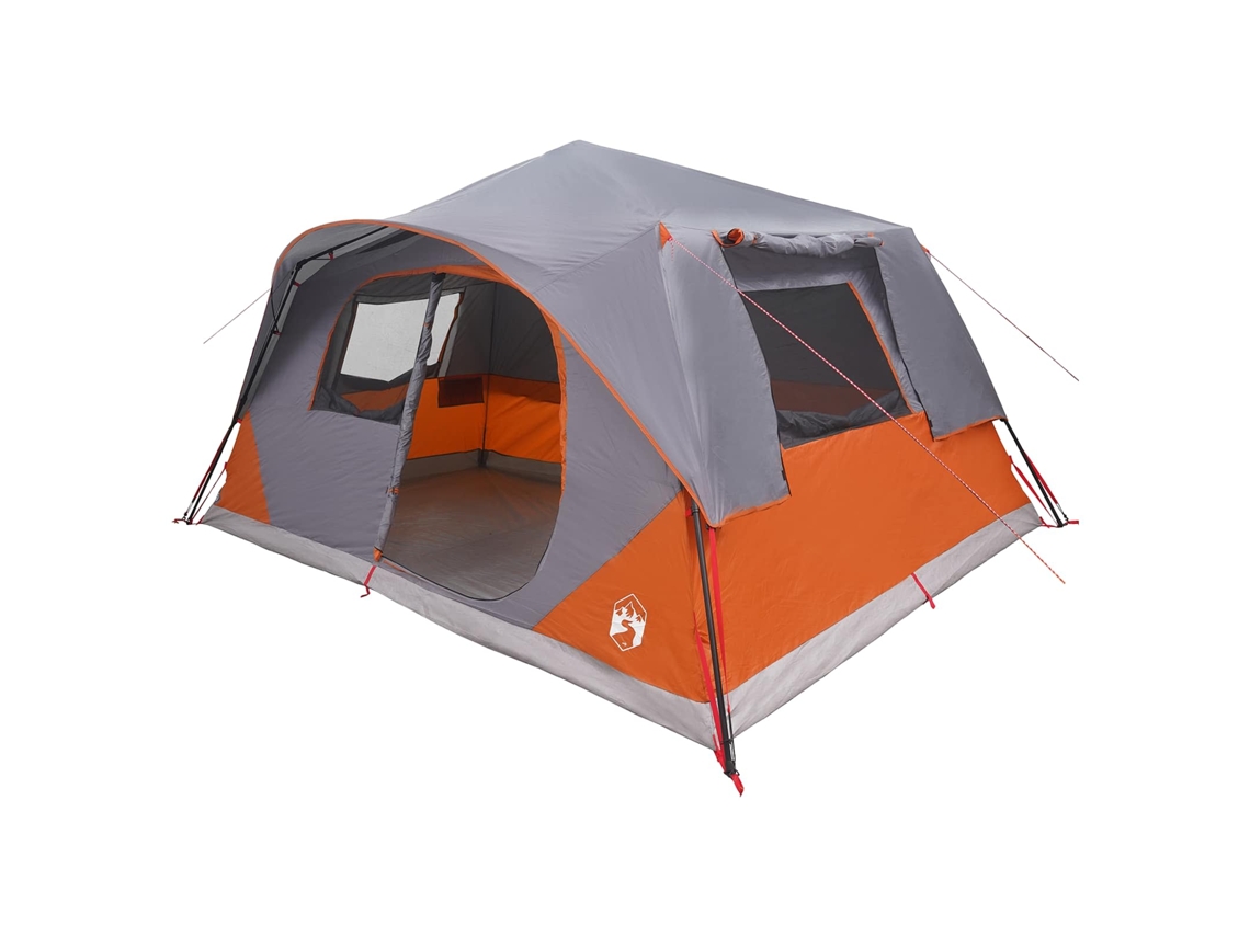 Conjunto 1 Barraca De Camping Vidaxl Cinzento Poliéster (365 X 280 X 200 Cm)