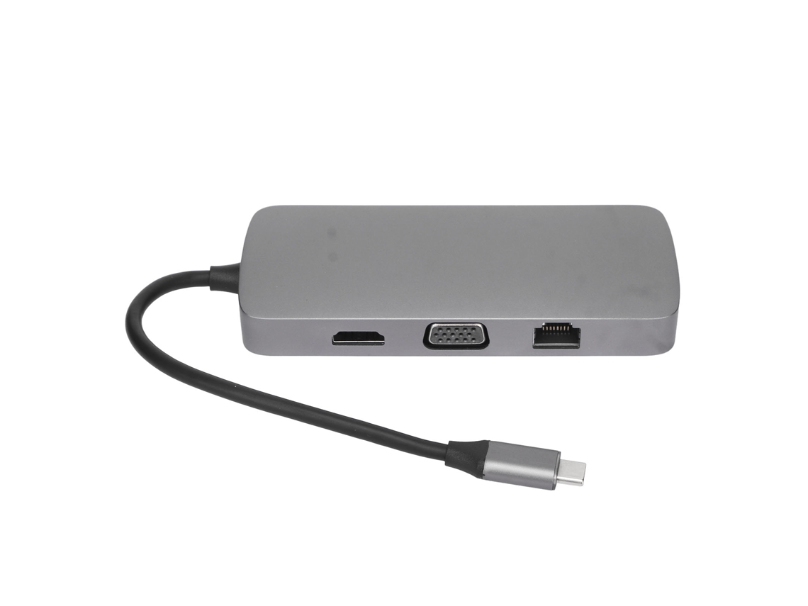 Docking Station (type-c Para Hdmi Usb3.0 Transmissão De Alta Velocidade) Hub Usb C Multifuncional 10 Em 1