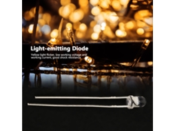 Laxiscreed Pack De 100 Leds Amarelos De 3mm Com Luz Intermitente Ultra-brilhante Para Projetos Eletrônicos