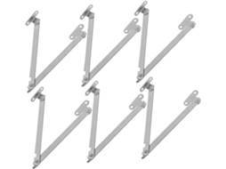 Conjunto De 6 Dobradiças Suporte Para Tampa Dobrável Reforçada, Com