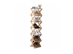 Sapateira Dobrável De Bambu Com Design Vertical Compacto