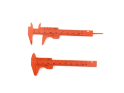 Paquímetro Mini Precise De Plástico Laranja, Vernier 8 Cm, Portátil, 5