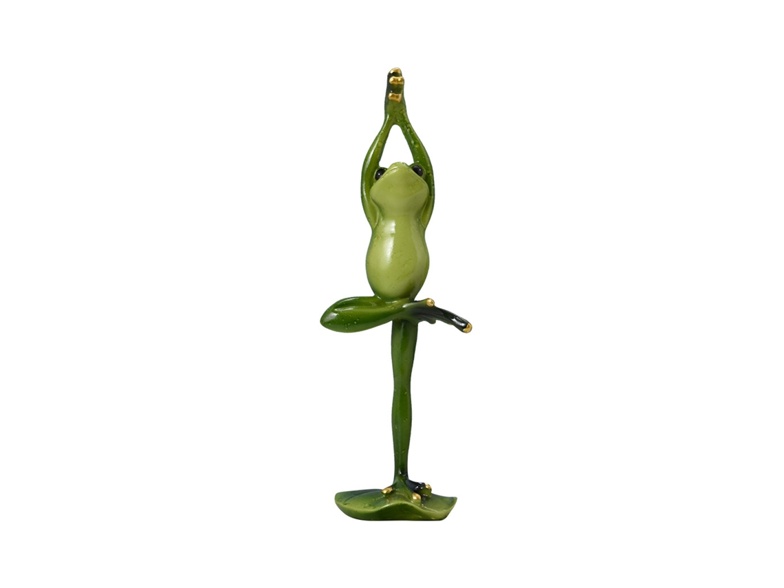 Laxiscreed Estatueta De Canto Em Resina Com Rã De Yoga Para Decoração De Tv E Entrada
