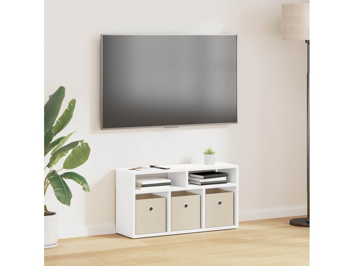 Vidaxl Baixo Móvel Com Gaveta Branco 72 X 22,5 X 38 Cm