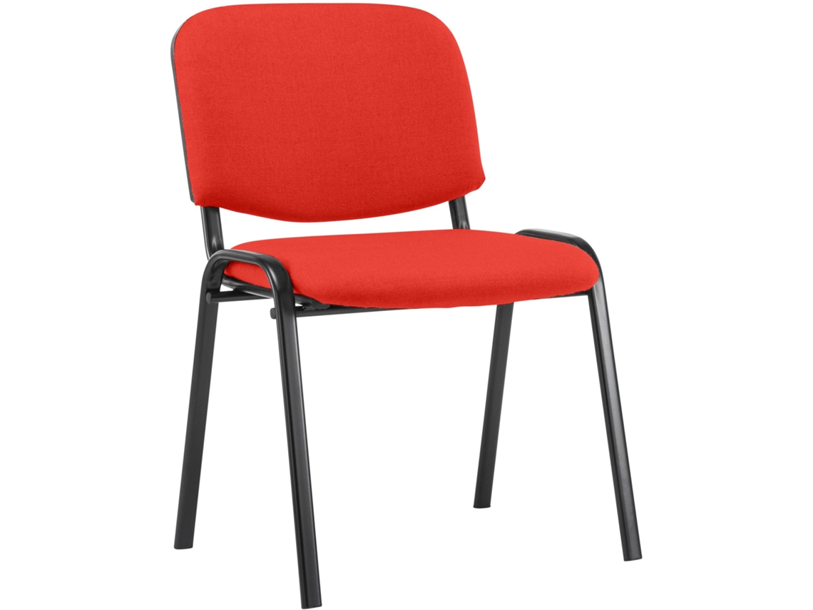 Cadeira de visitante Ken em tecido vermelho CLP
