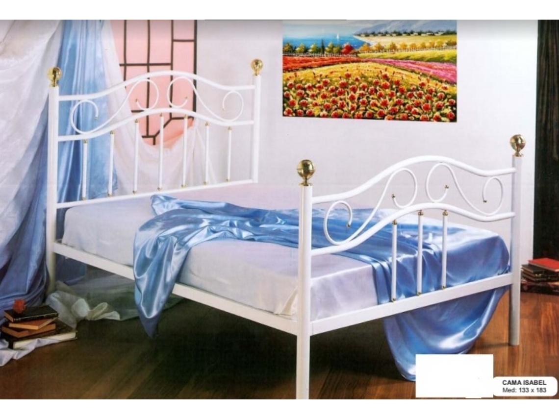 Cama COLCHÃOCERTO.PT (195x140 - Ferro - Vermelho)