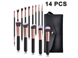 Conjunto de 14 Pincéis de Maquiagem portáteis STELASPLEN