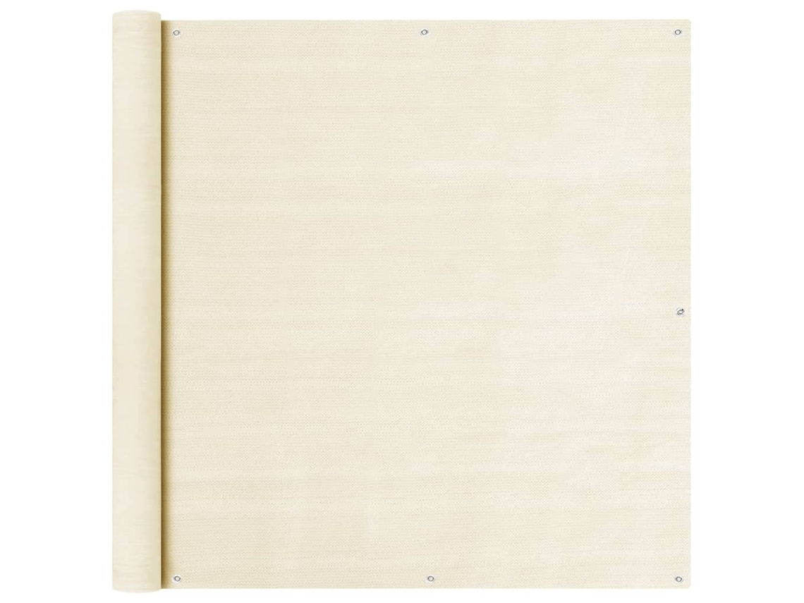 Vidaxl Tela De Varanda 120x600 Cm Pead Cor Creme