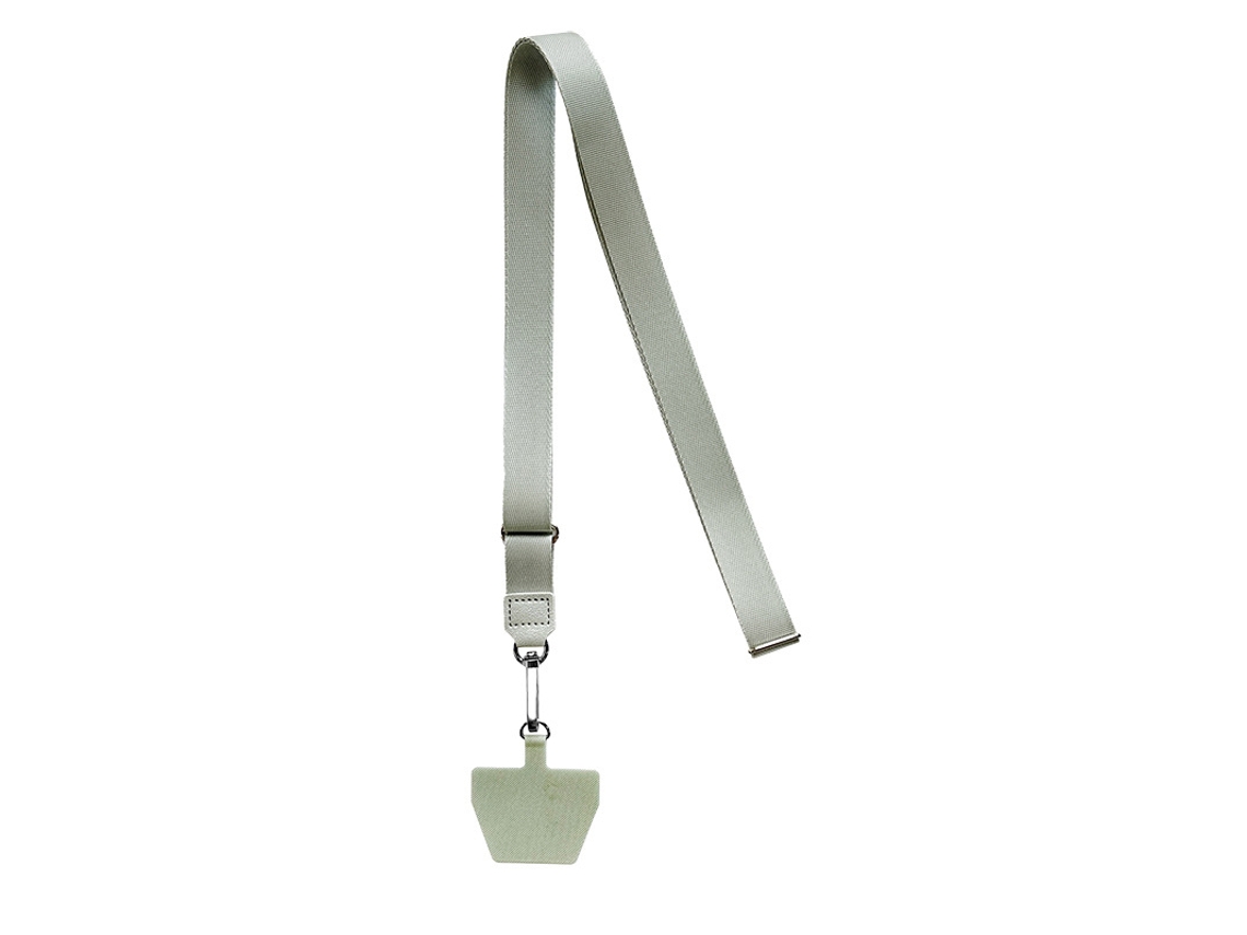 Cordão Elegante Trançado Com Patch Cinza