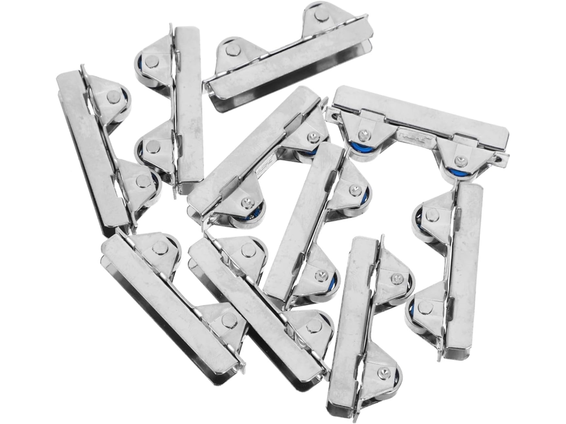 Conjunto De 10 Polias Aço Inoxidável Para Portas Vidro Fácil Em 6 Cm E