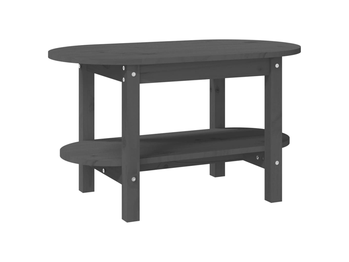 Coffee Table, Coffee Tables Vidaxl Cinzeto Madeira De Pinho (80 X 45 X 45 Cm)