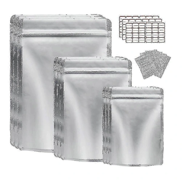 50 Unidades De Mylar Para Armazenamento De Alimentos Com Absorvedor De Oxigênio, Resseláveis, Grãos E Nozes, Bra co-fq
