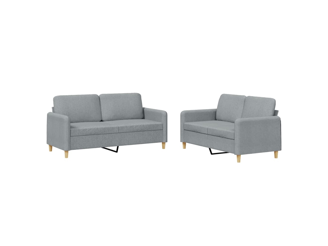 Sofa Set, Sofa Sets Vidaxl Cinzeto Tecido (n/a)