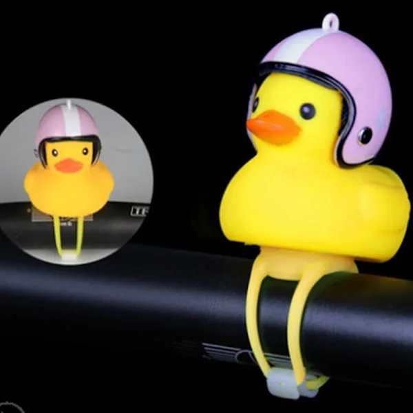 Campainha para Bicicleta em Silicone para Guidão Infantil Mtb Amarelo Formato de Pato AQUAFORGE